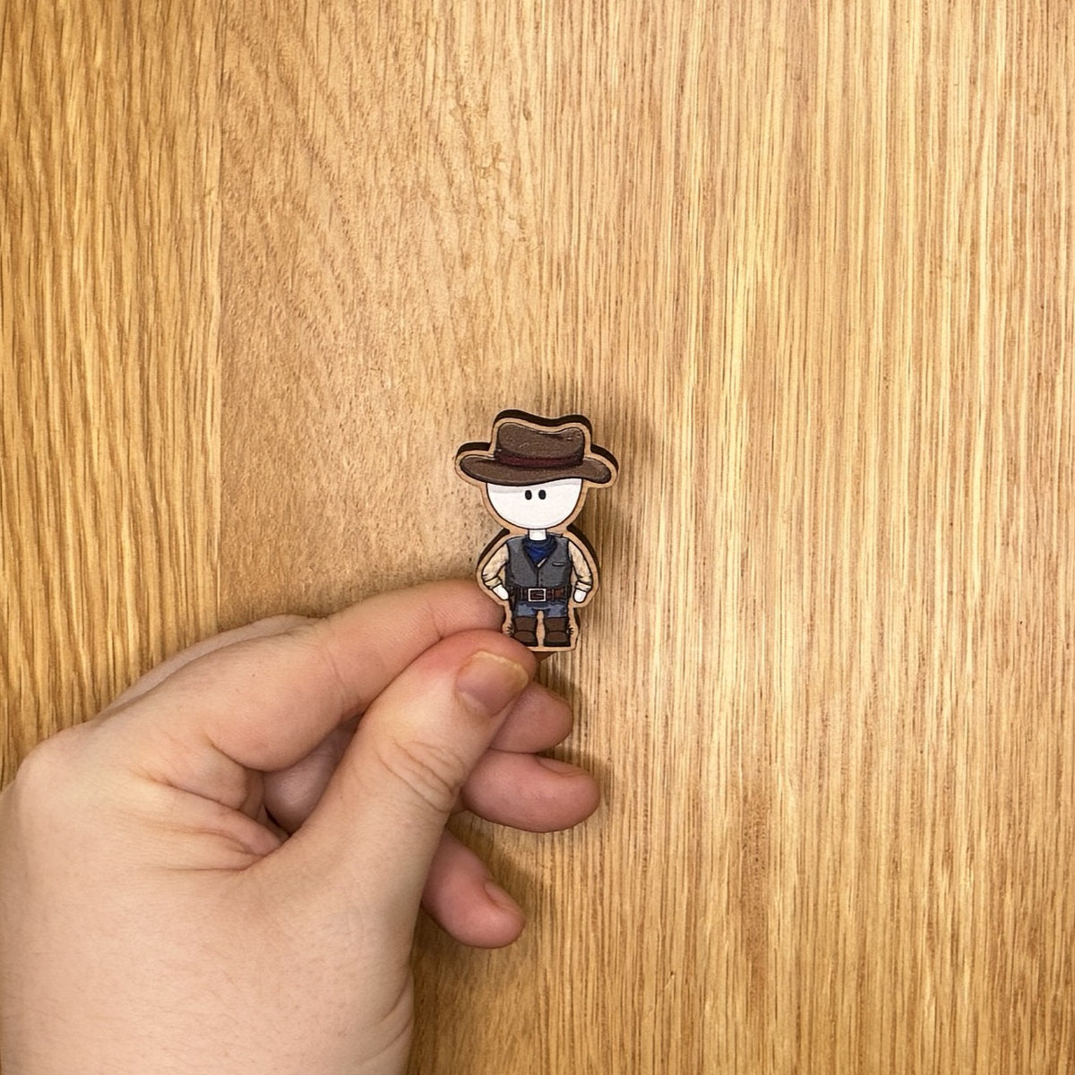 Cowboy - Wooden Pin