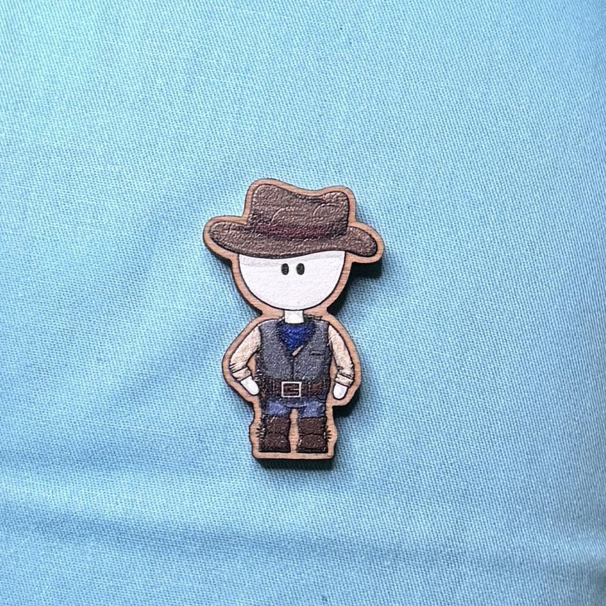 Cowboy - Wooden Pin