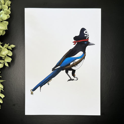 Marauding Magpie - Art Print