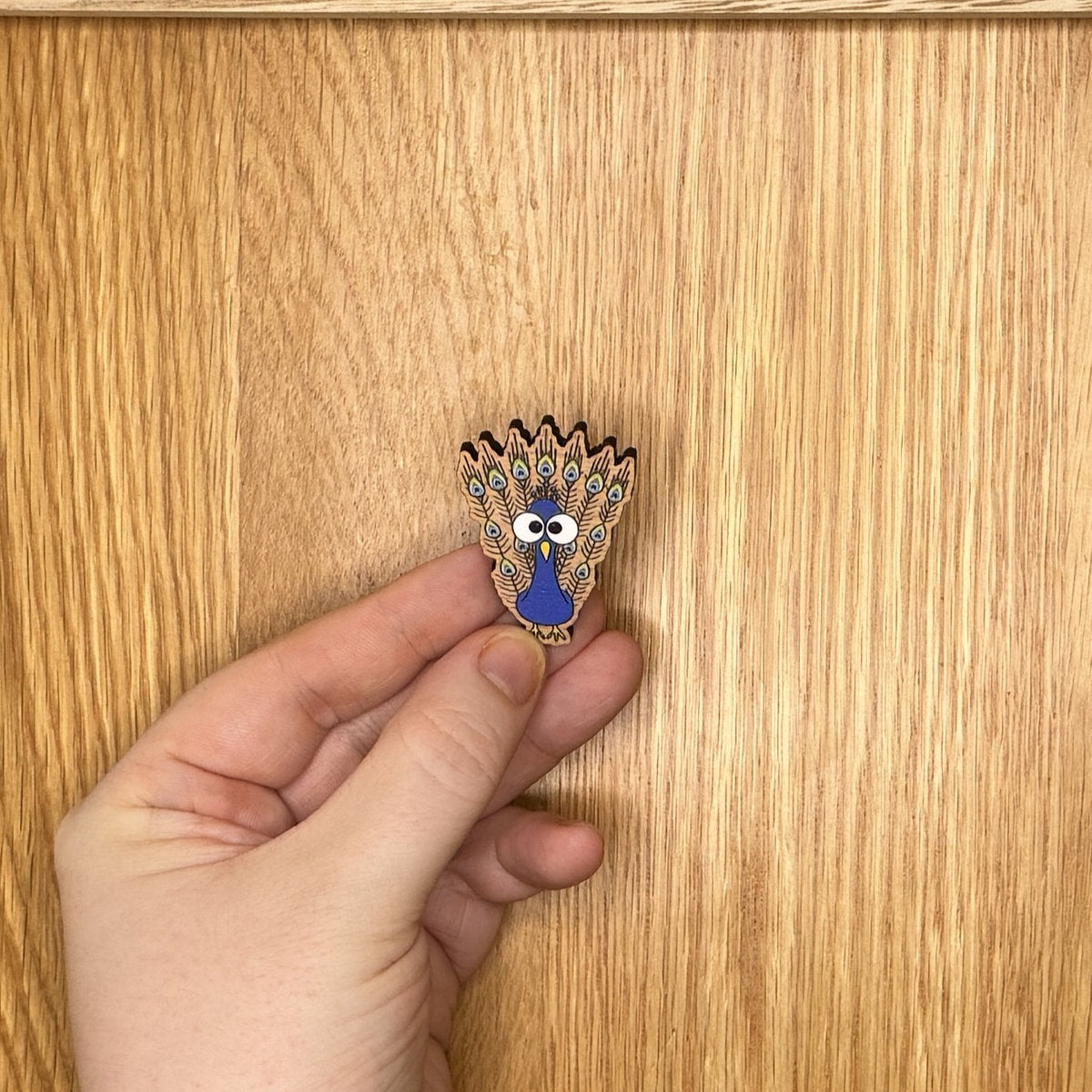 Peacock - Wooden Pin