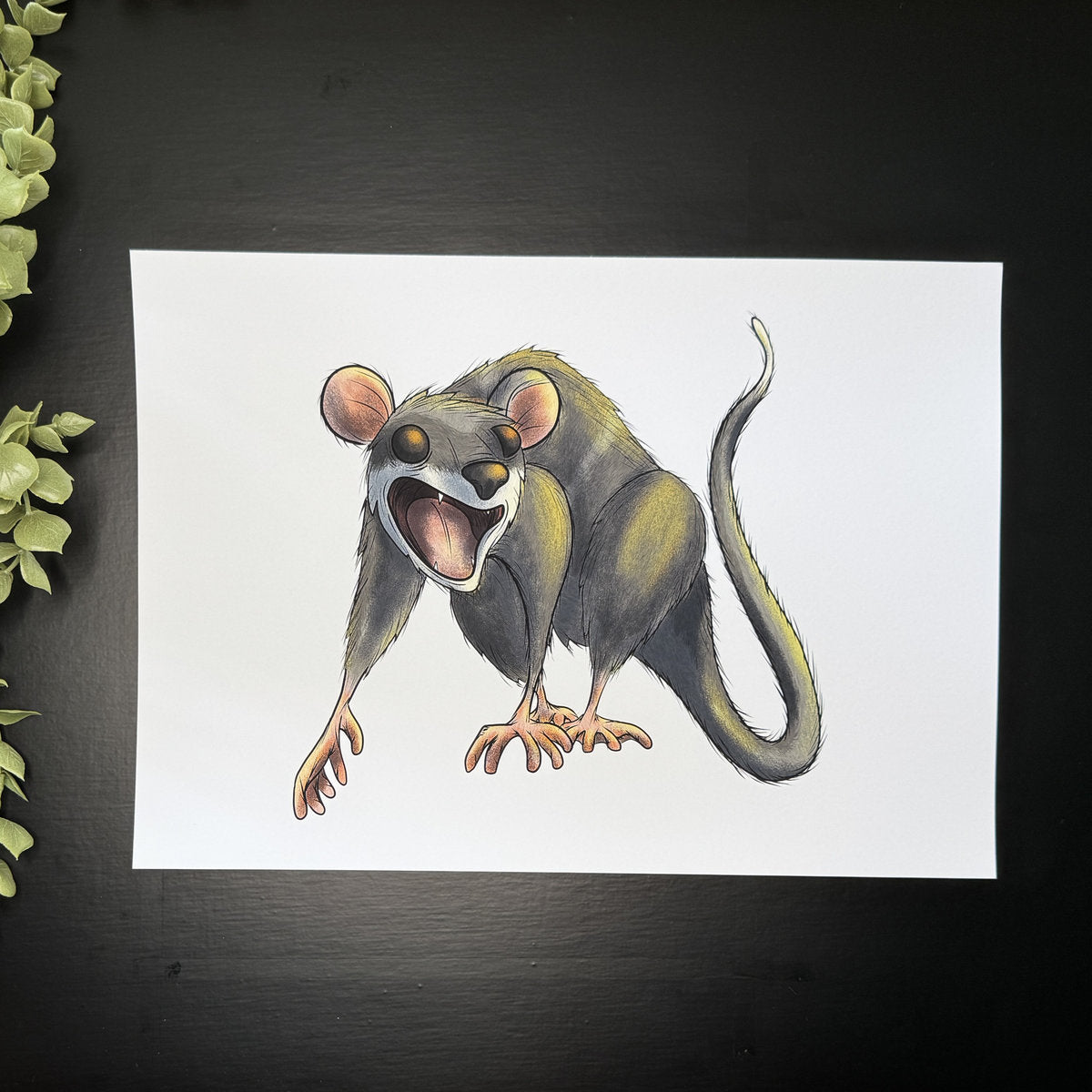 Screaming Opossum - Art Print