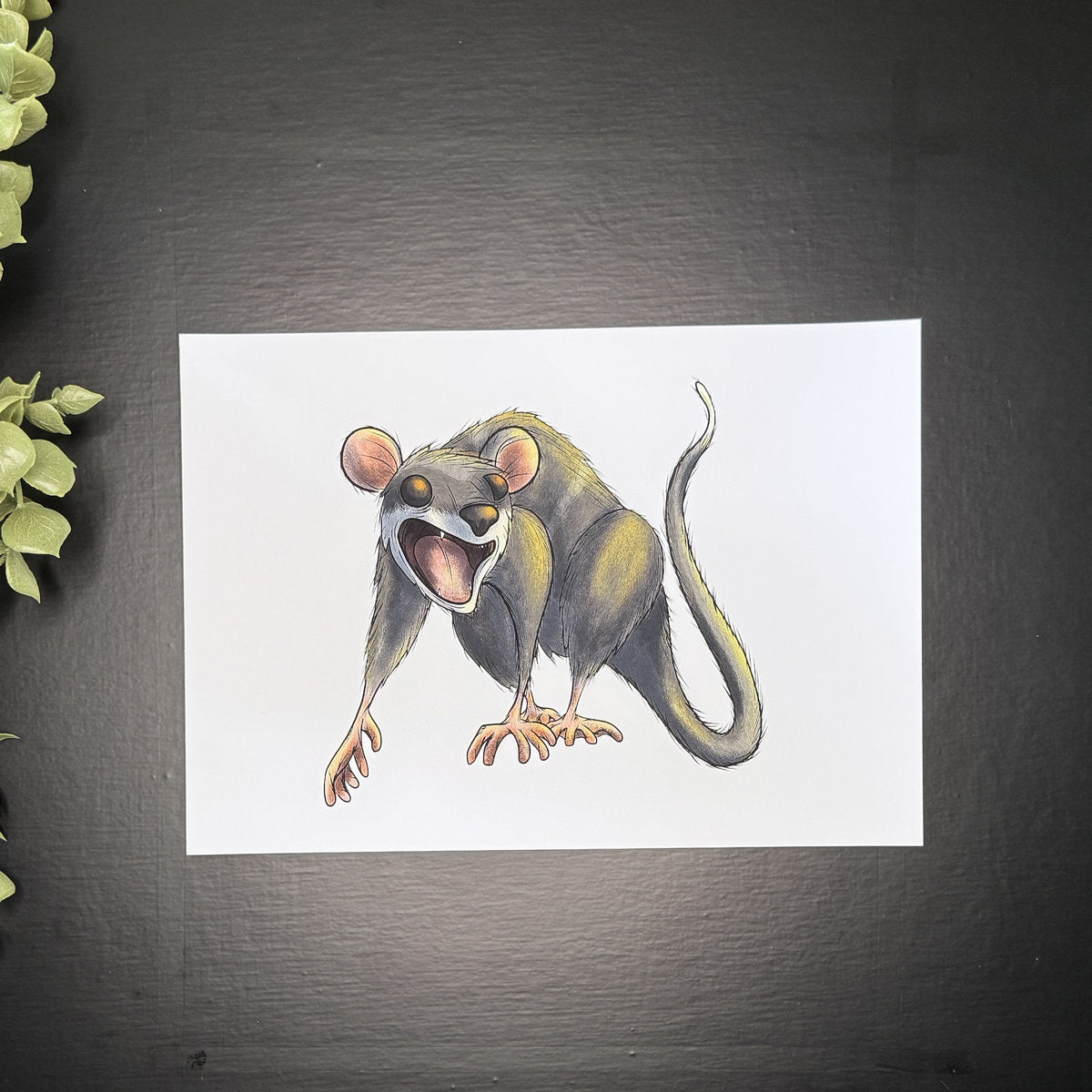 Screaming Opossum - Art Print