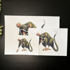 Screaming Opossum - Art Print