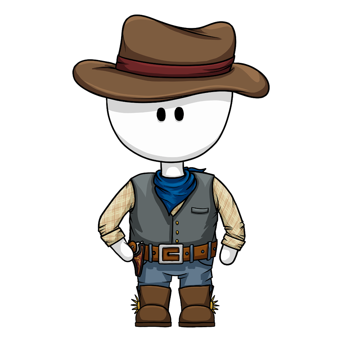 Cowboy - Wooden Pin