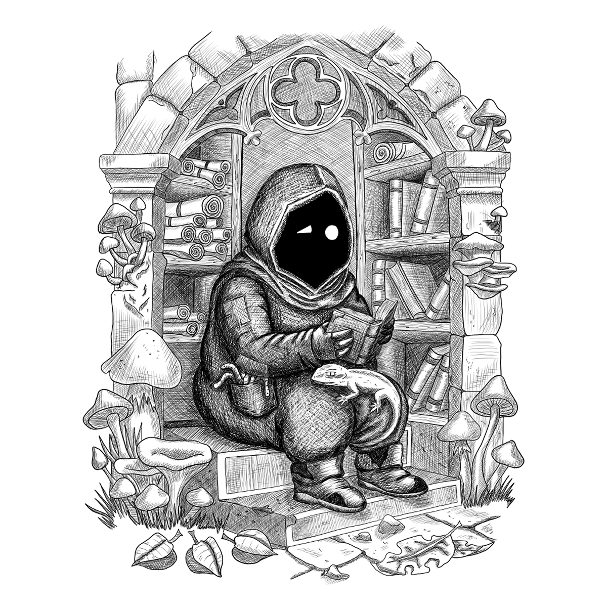 Hugo (The Book Worms) - Art Print