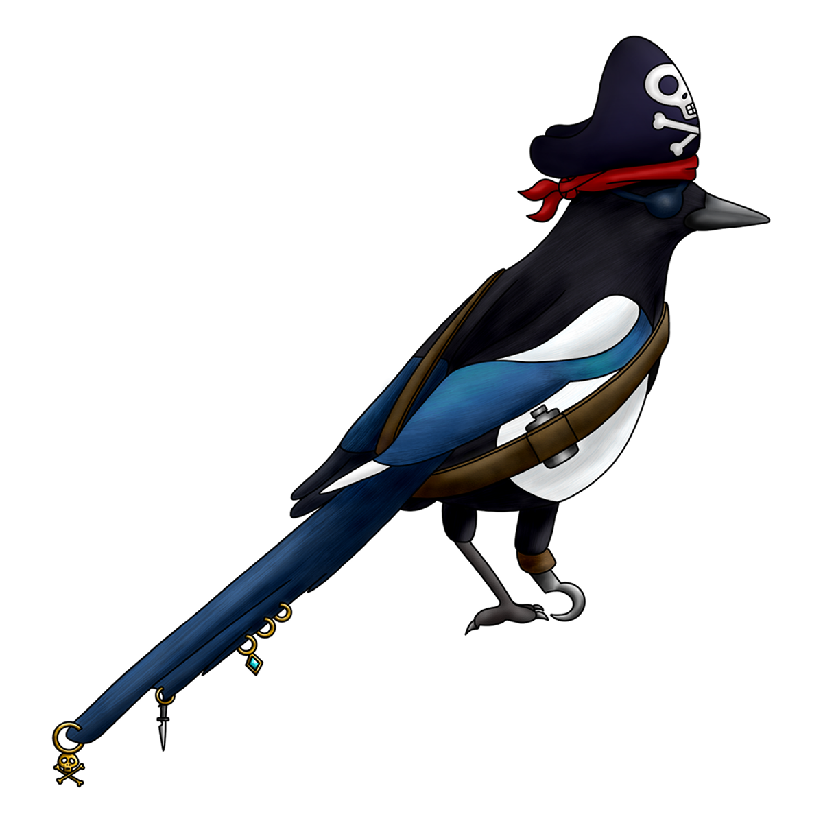 Marauding Magpie - Art Print