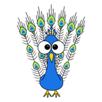 Peacock - Wooden Pin