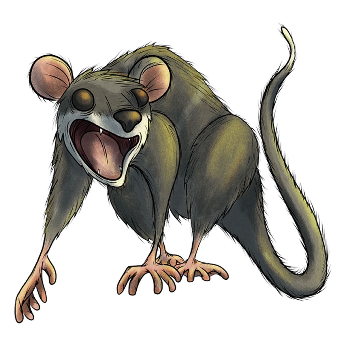 Screaming Opossum - Art Print