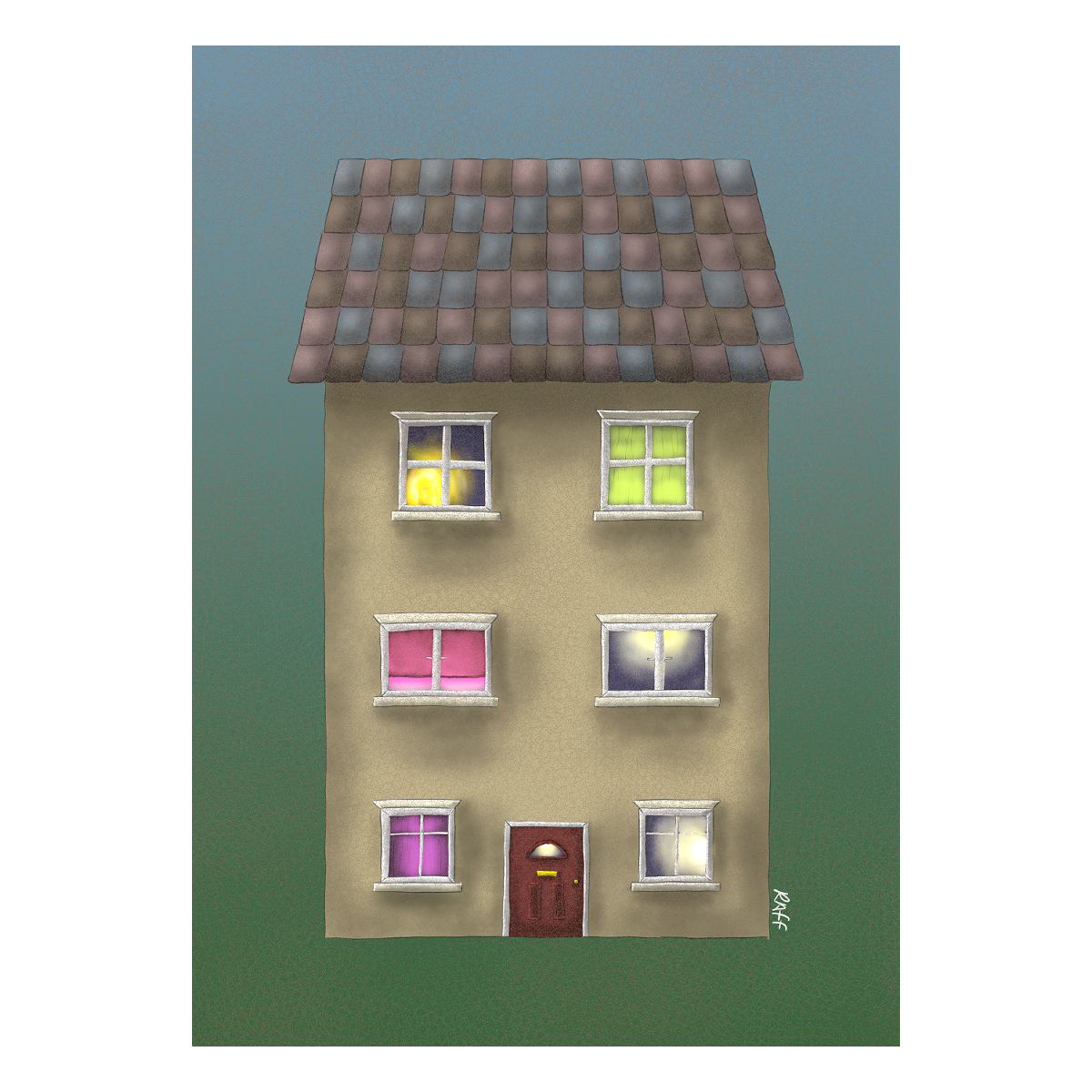 The Lights Are On - Art Print